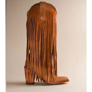 Brother Vellies Atlas Fringe Western Boot Honey Suede Size 9 New! $1195